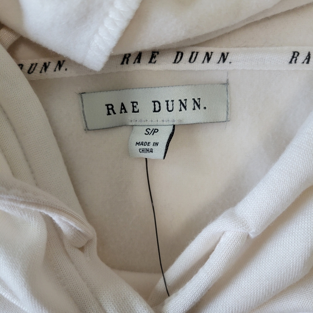 Rae Dunn 2 Piece CHILL Set Hoodie & Jogger Set S Cream/Pink Soft NWT - Picture 12 of 16